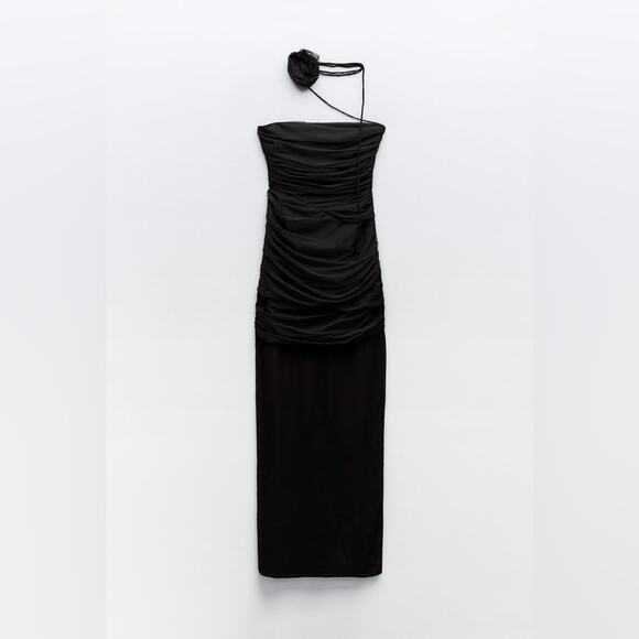 ZARA FLORAL TULLE DRESS - Picture 7 of 15